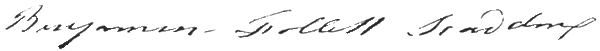 Benjamin Scadding signature